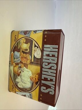 HERSHEY'S Decorative Metal Storage Tin in Brown and Yellow